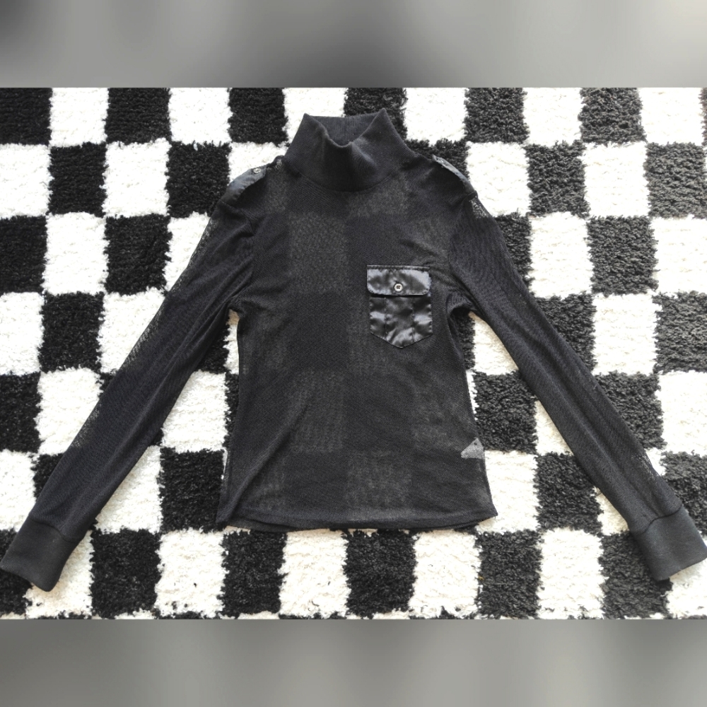 Vintage? Black Mesh Long Sleeve